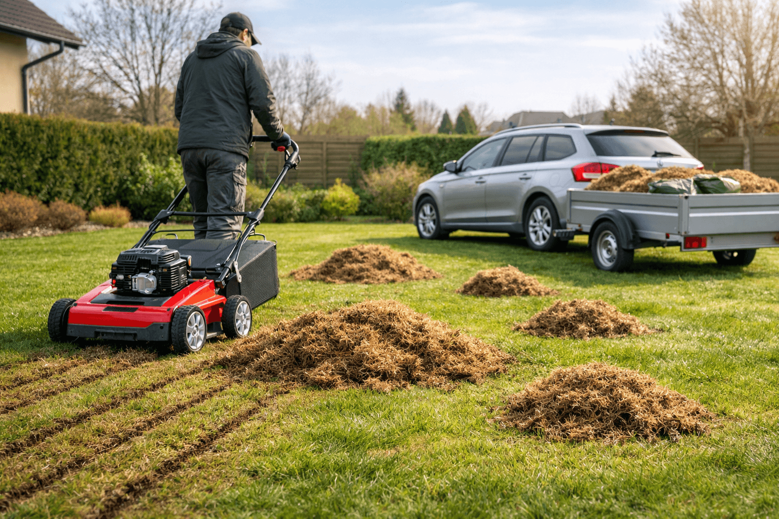 Image for article: Jarní vertikutace bez chyb: kdy začít, hloubka a co si půjčit