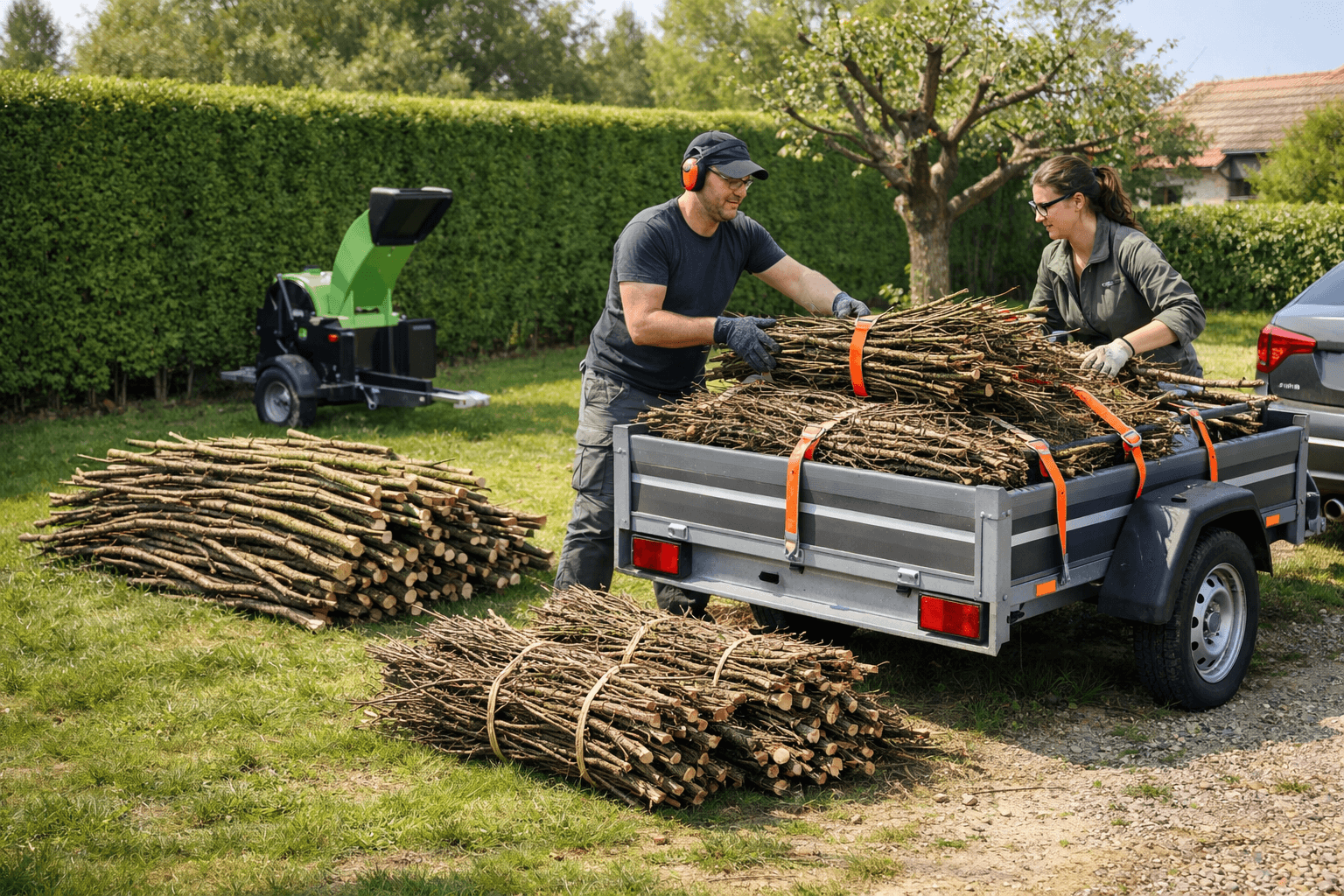 Image for article: Větve po řezu živého plotu a stromů: jak je připravit, naložit a odvézt bez zbytečných jízd