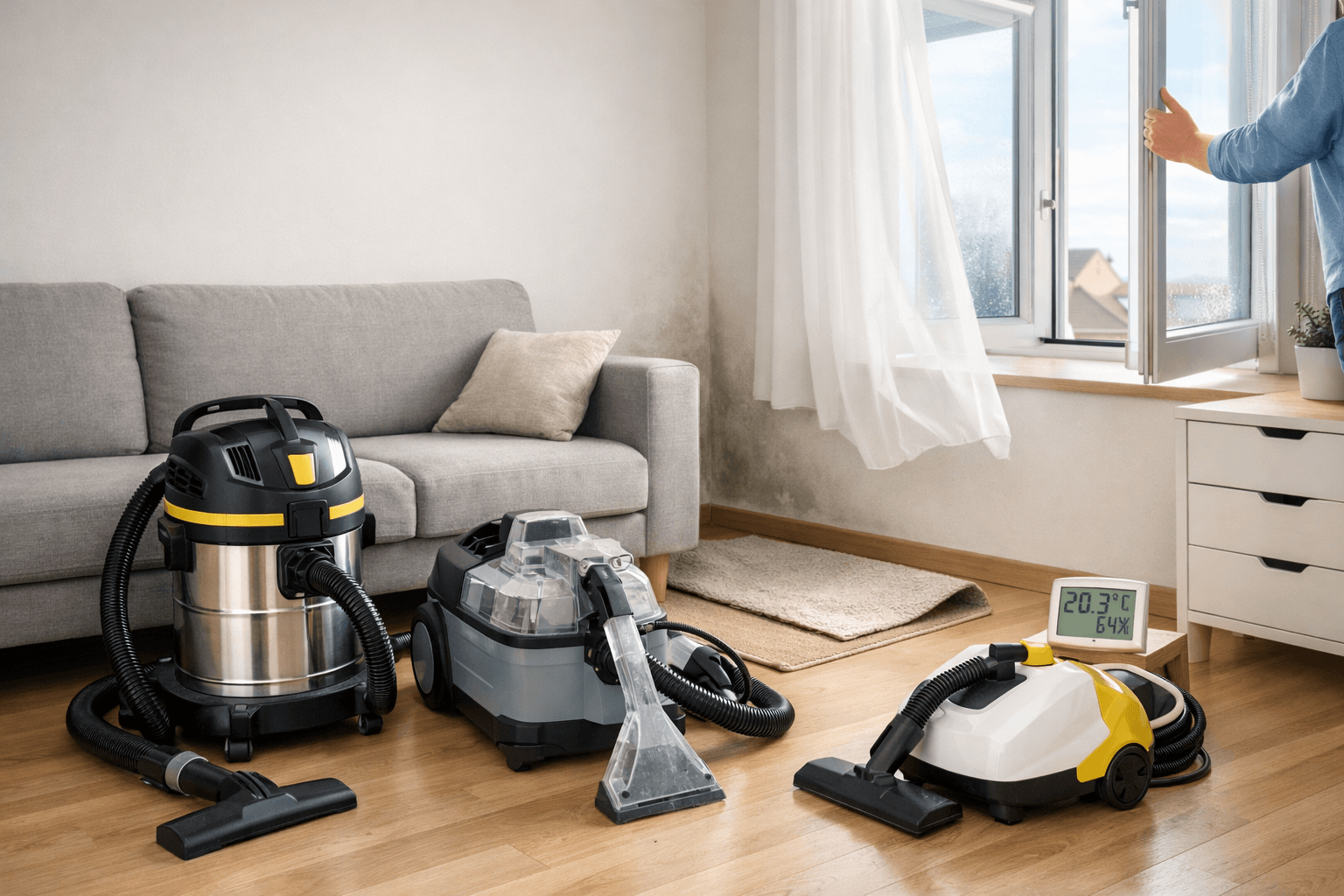 Image for article: Zatuchlý byt po zimě do 24 hodin: první pomoc + co si půjčit